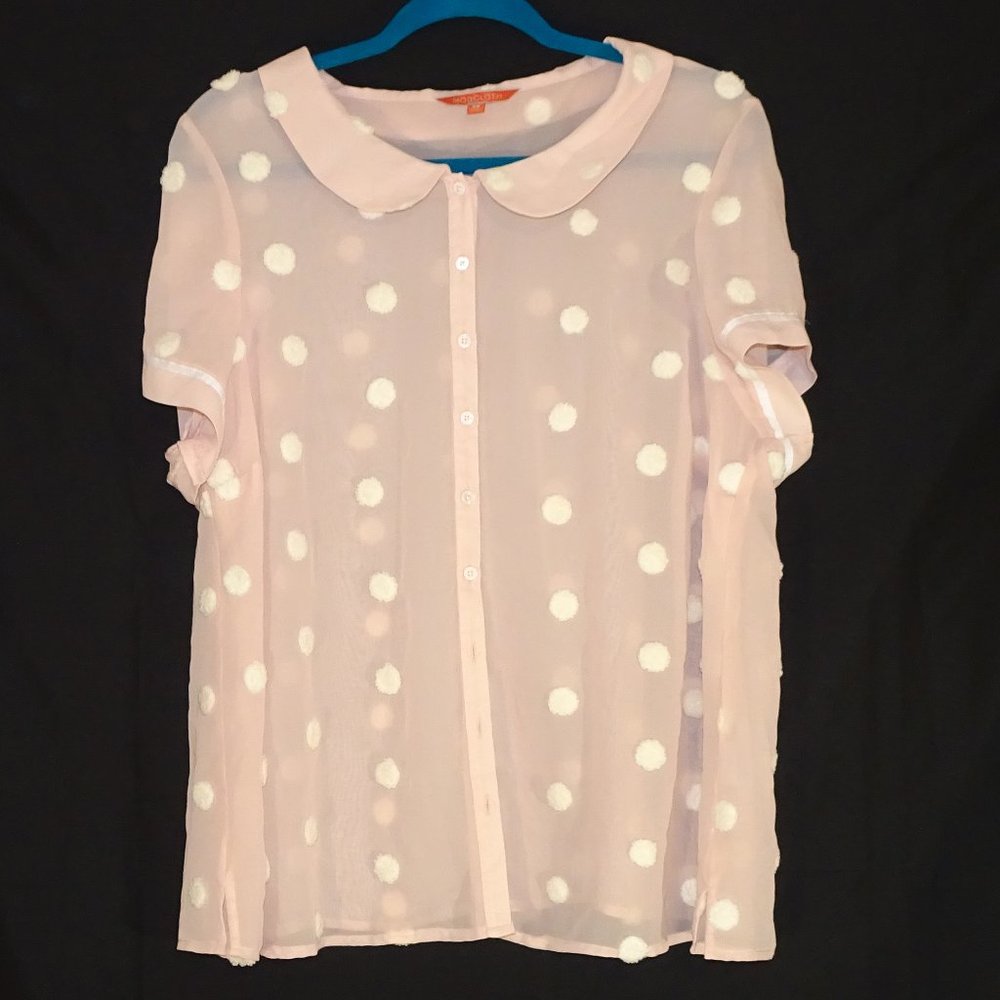 Modcloth Chenille Dot Peter Pan Collar